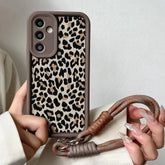 Leopard Wrist Strap Samsung Case